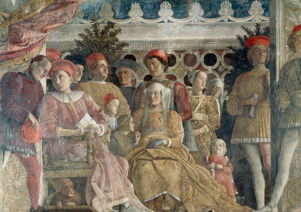 Court Wall, scena centralna autorstwa Andrea Mantegna