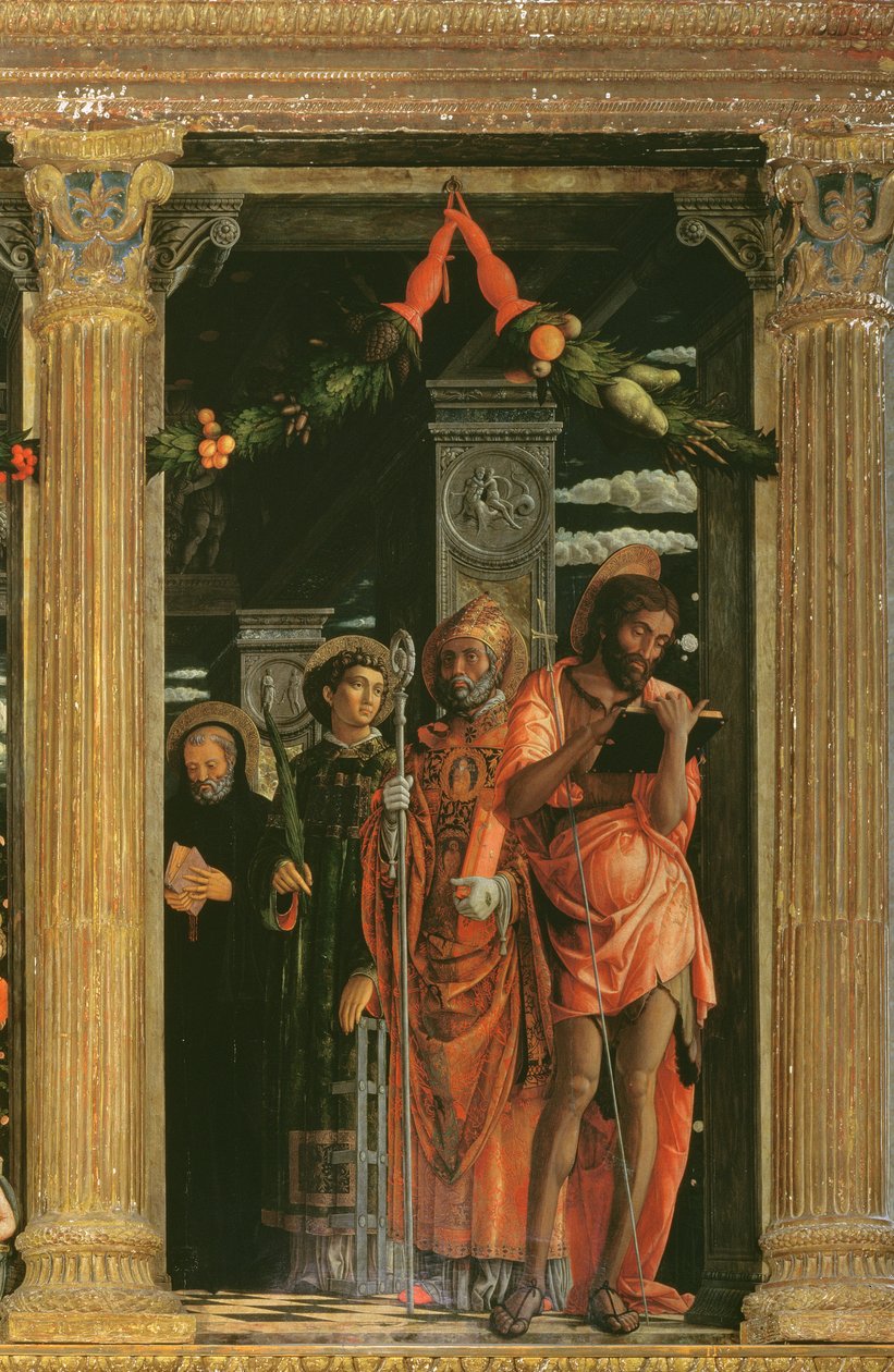 Fragment ołtarza San Zeno, 1456-60 autorstwa Andrea Mantegna