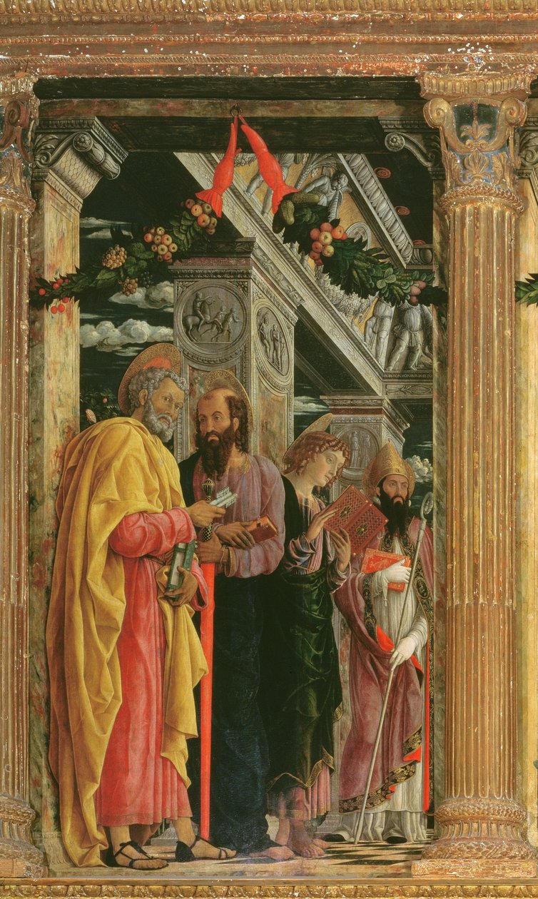 Fragment ołtarza San Zeno, 1456-60 autorstwa Andrea Mantegna