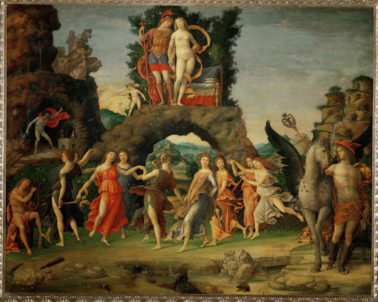 Il Parnasso. Mars i Wenus ... autorstwa Andrea Mantegna