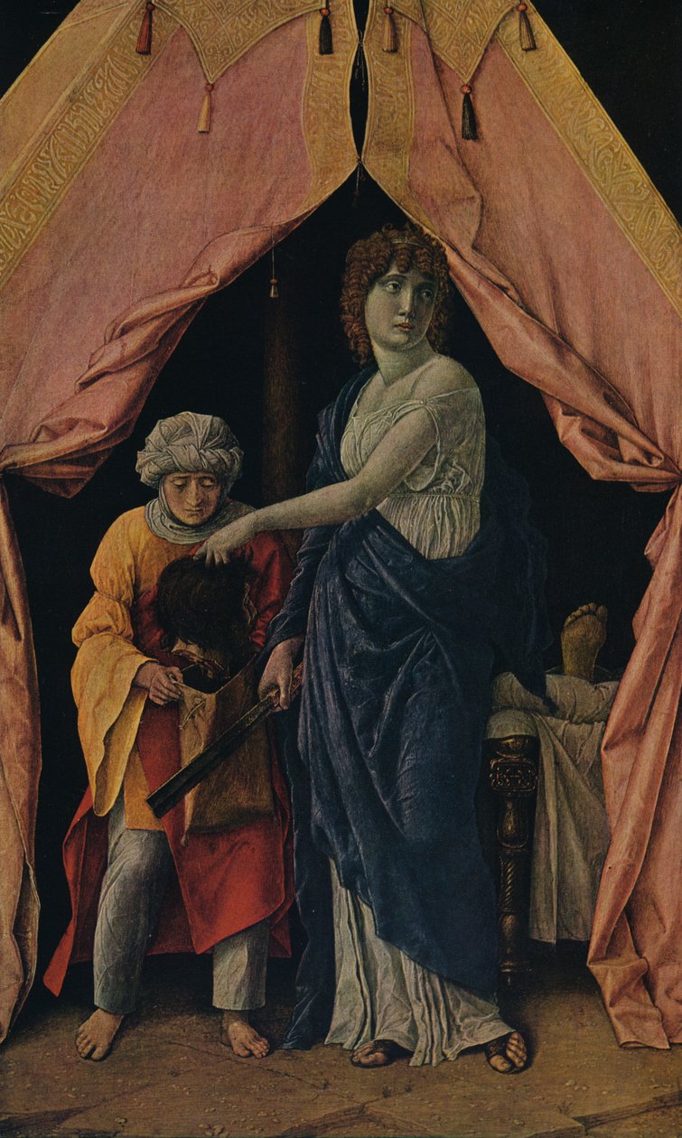 Judyta z głową Holofernesa, 1495-1500 autorstwa Andrea Mantegna
