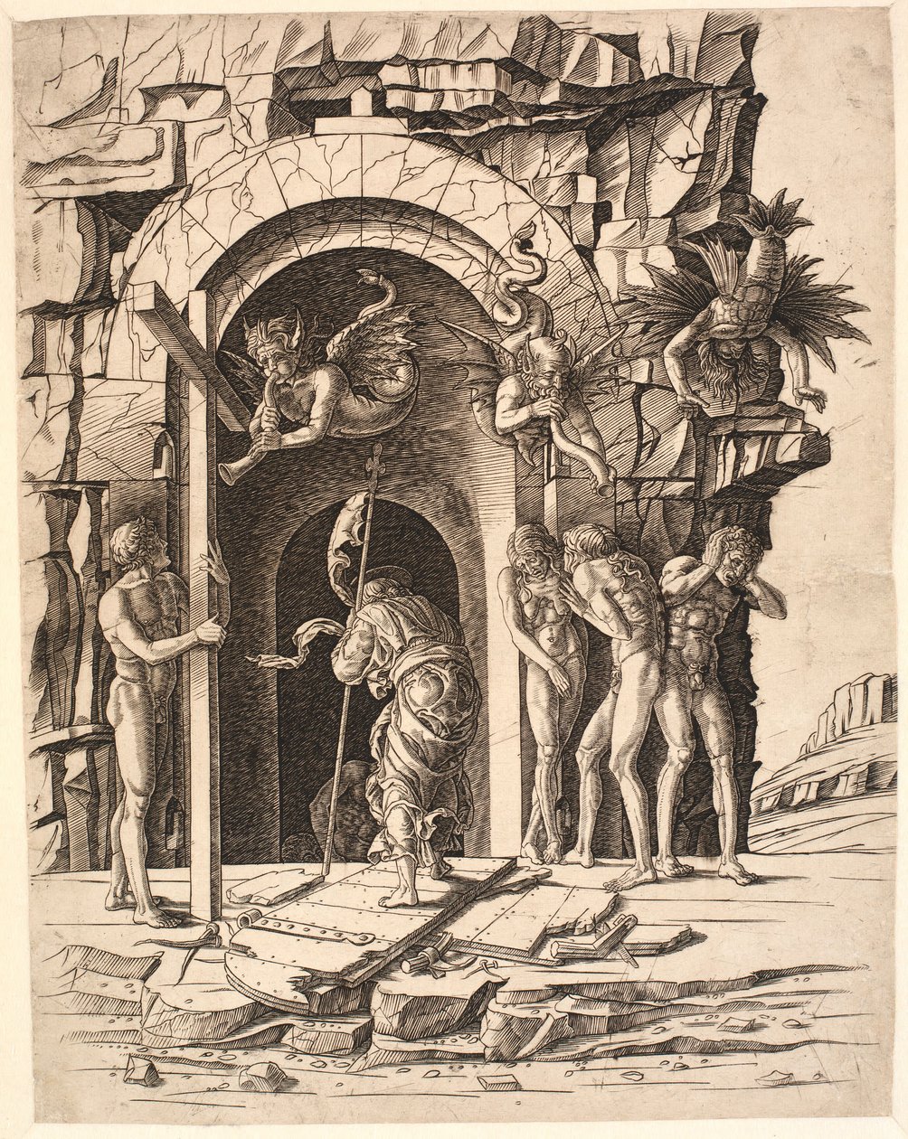 Chrystus w królestwie umarłych autorstwa Andrea Mantegna