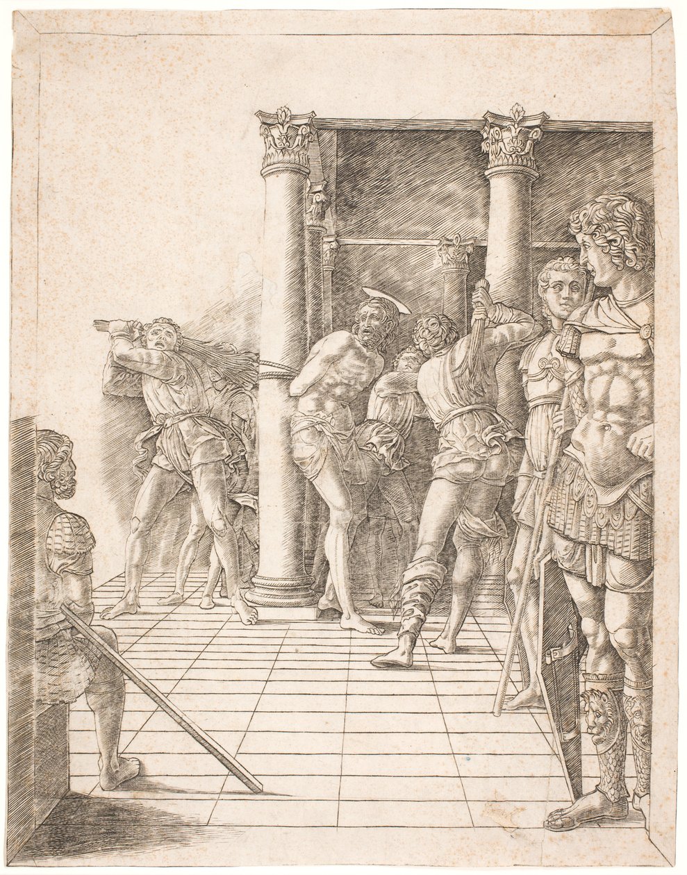 Chrystus jest biczowany autorstwa Andrea Mantegna