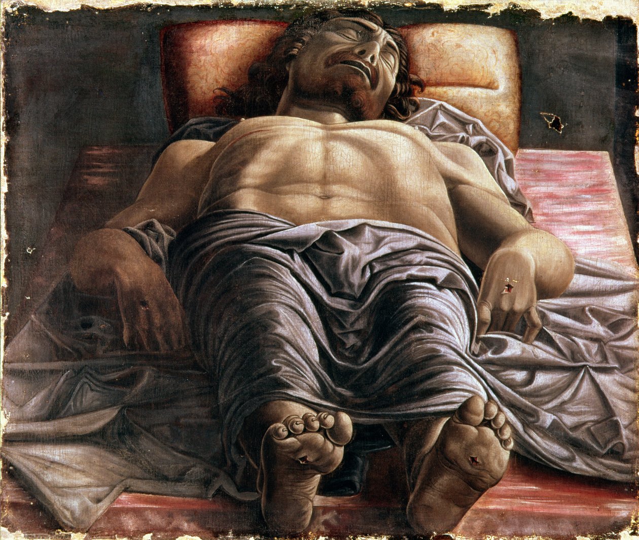 Lament nad zmarłym Chrystusem autorstwa Andrea Mantegna