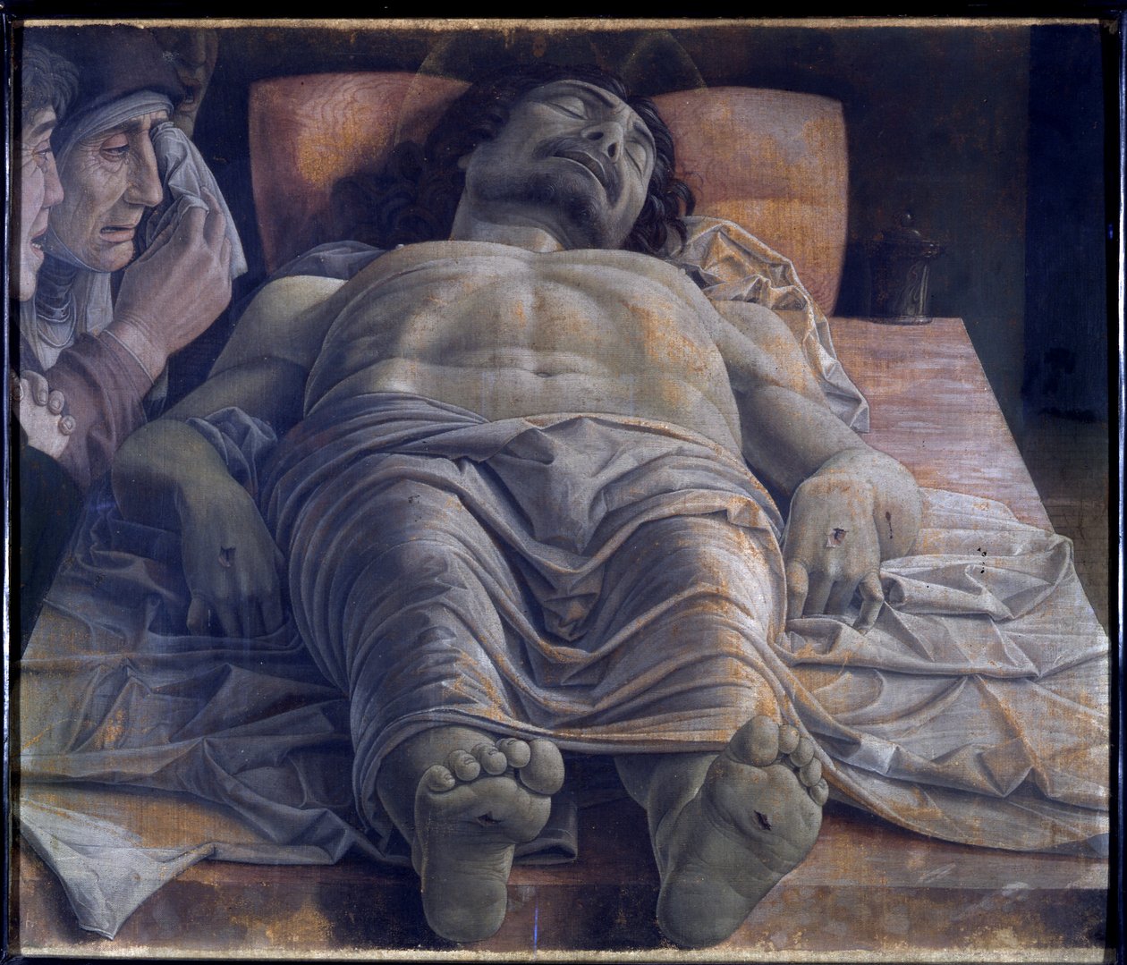Lament nad zmarłym Chrystusem, ok.1483 (tempera na płótnie) autorstwa Andrea Mantegna
