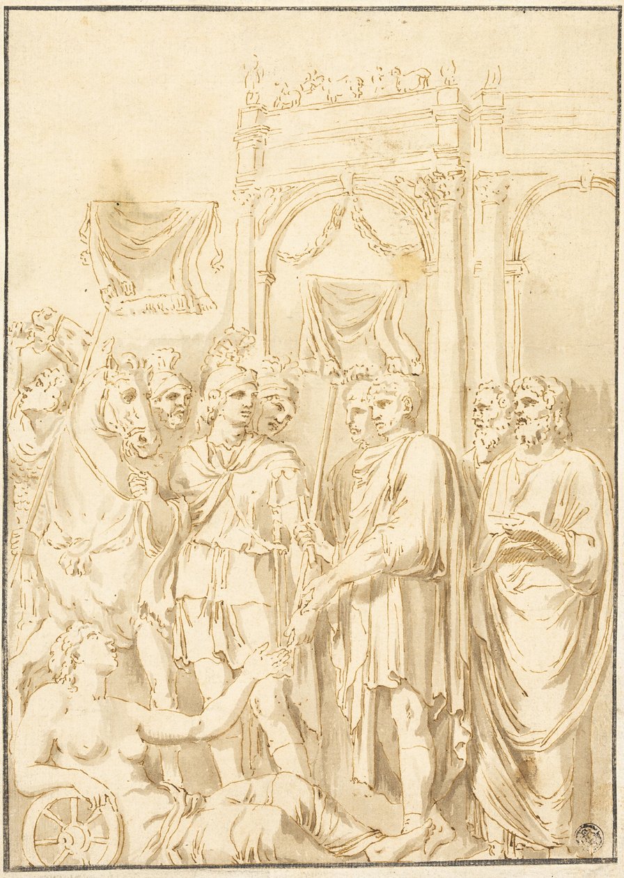 Rzymscy senatorowie i żołnierze autorstwa Andrea Mantegna