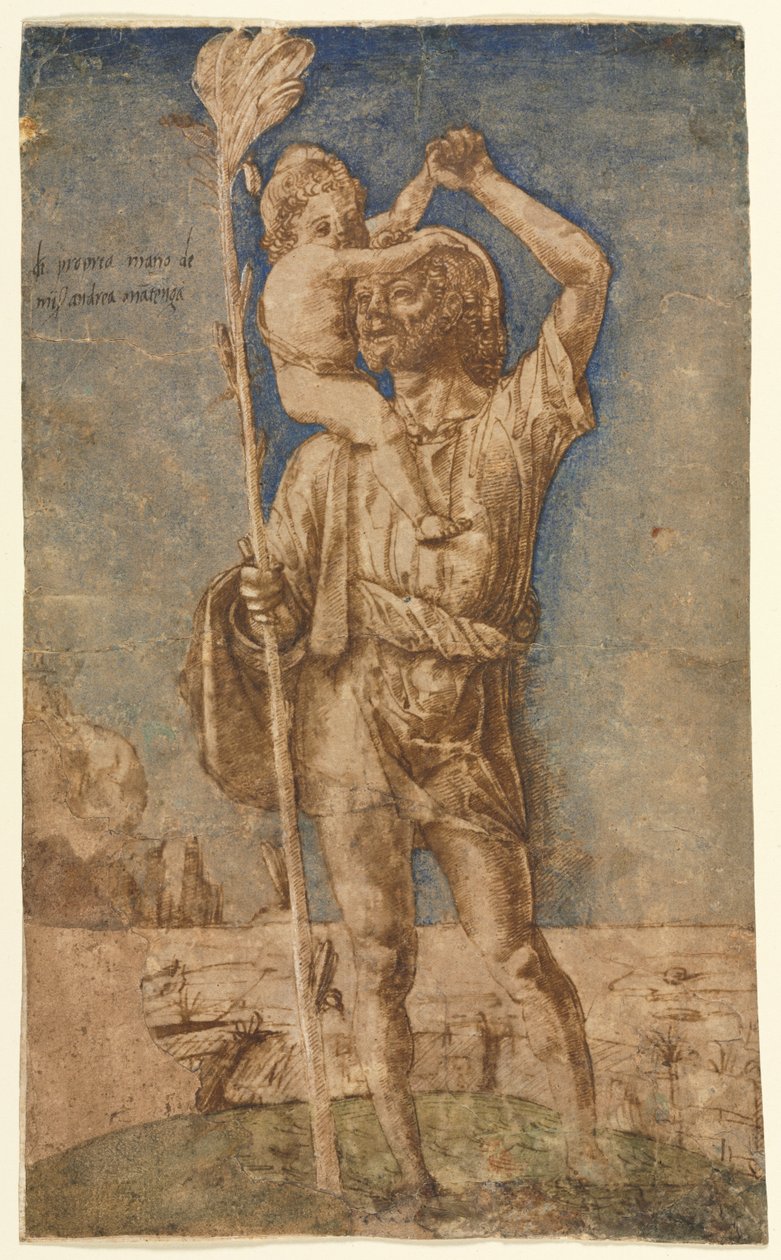Św. Krzysztof, ok. 1500. autorstwa Andrea Mantegna