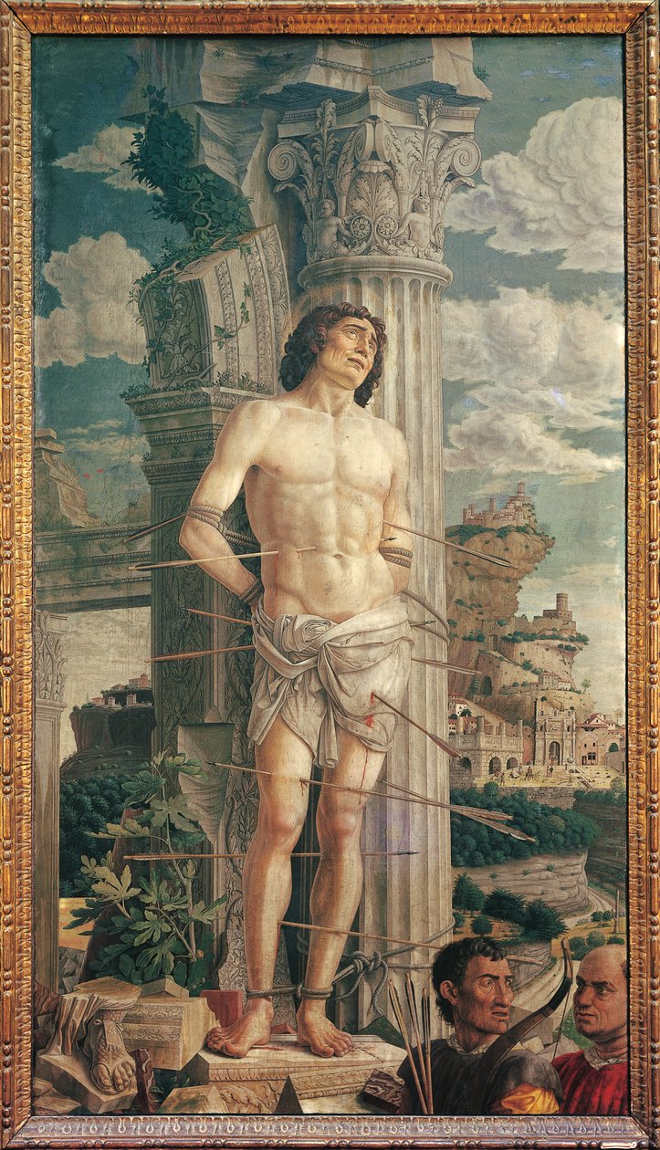 Święty Sebastian, ok. 1480 (tempera na płótnie) autorstwa Andrea Mantegna