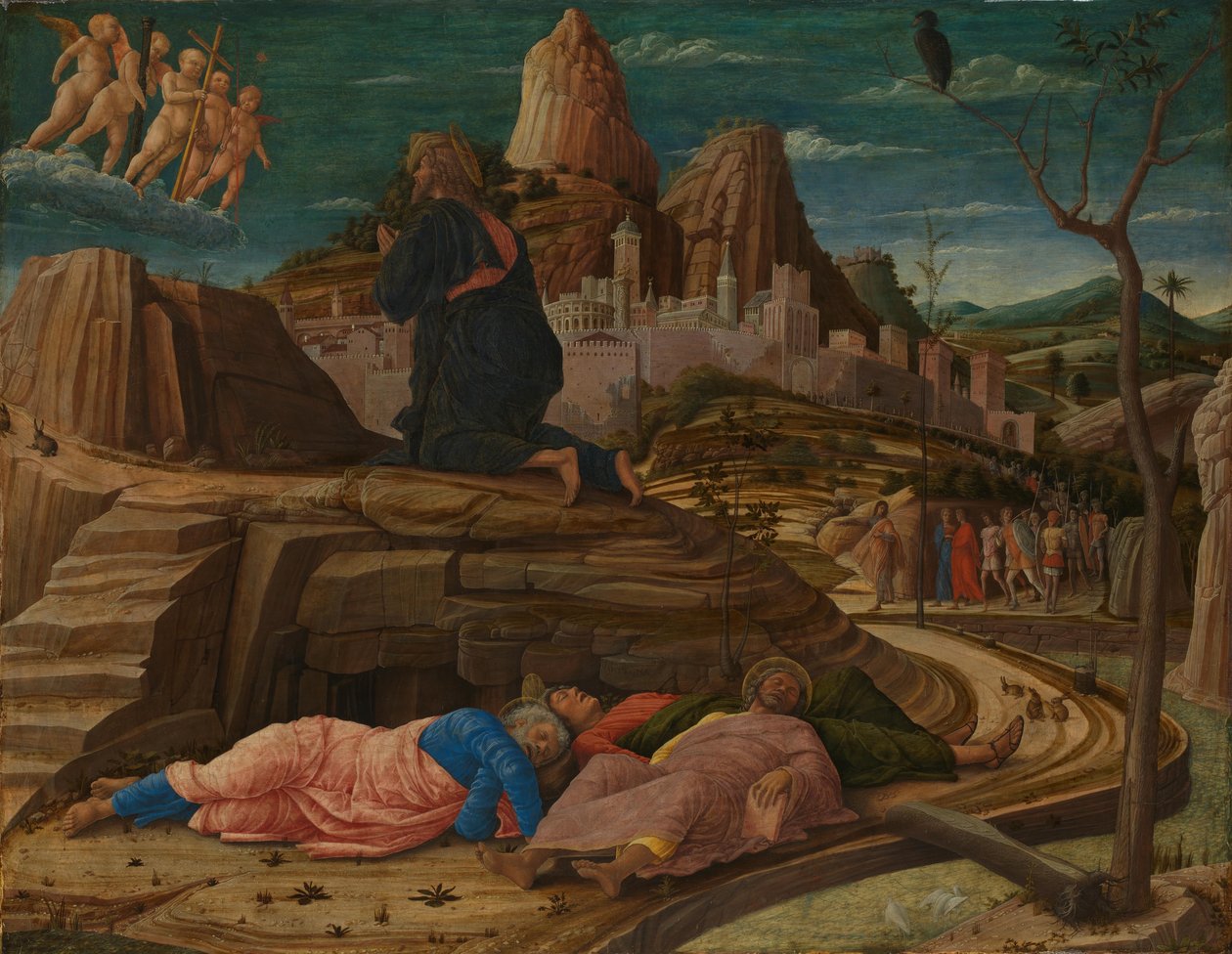 Agonia w ogrodzie Getsemane autorstwa Andrea Mantegna
