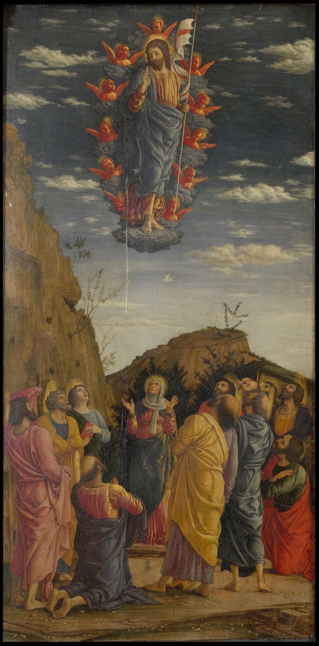 Tryptyk Wniebowstąpienia Uffizi Uffizi Tryptich, lewy panel, ok. 1463-1464 autorstwa Andrea Mantegna