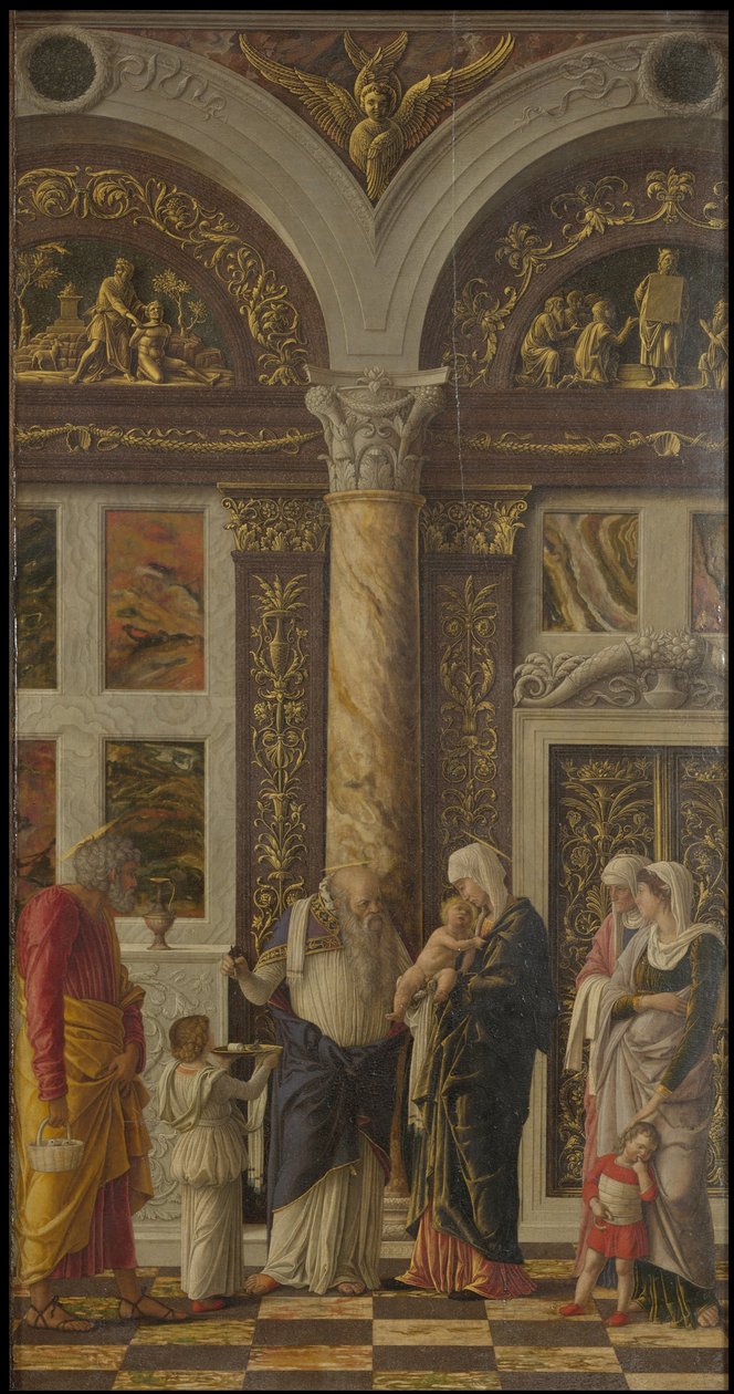 Tryptyk obrzezania Uffizi Uffizi Tryptich, prawy panel, ok. 1463-1464 autorstwa Andrea Mantegna