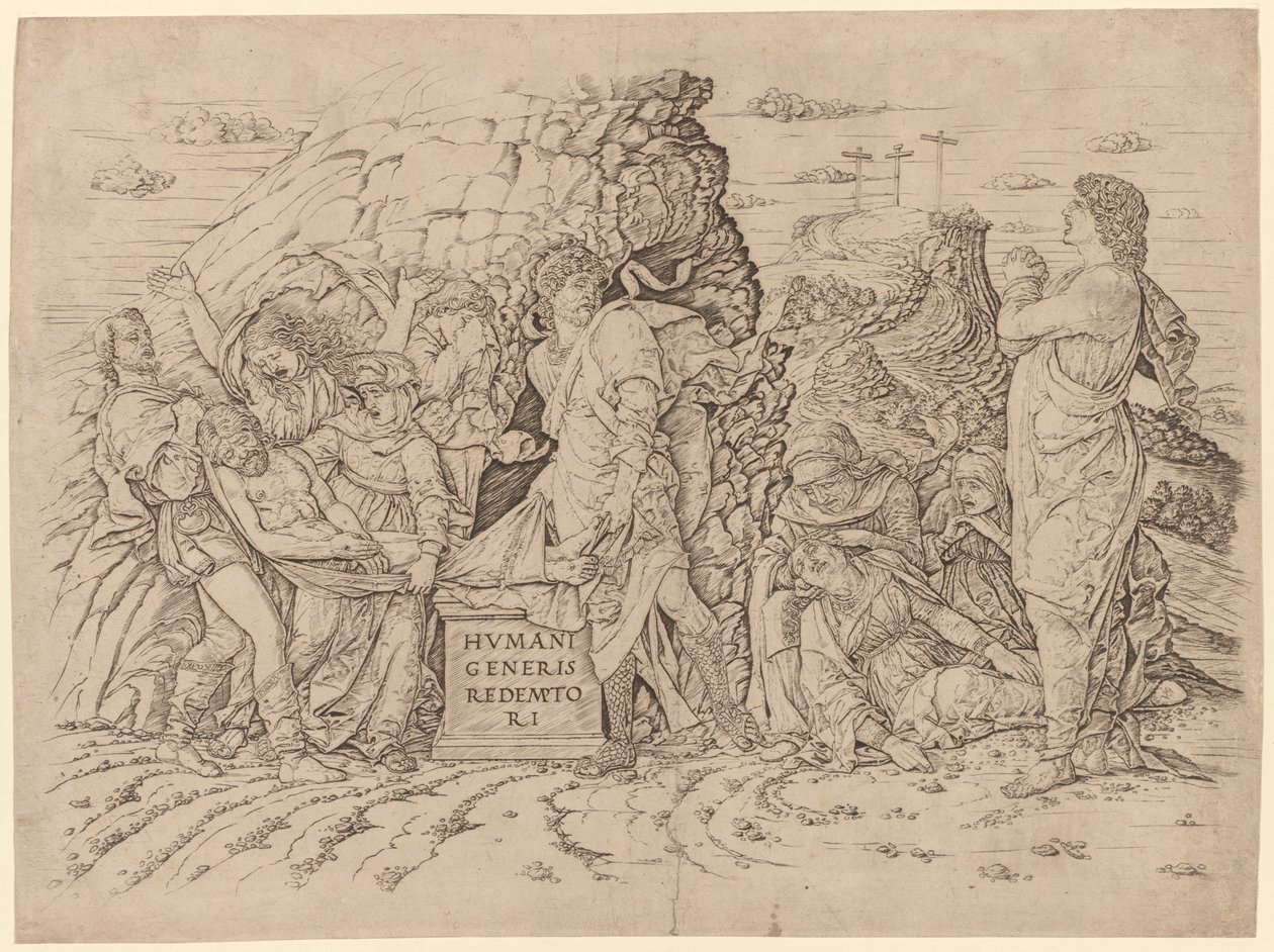 Złożenie do grobu. autorstwa Andrea Mantegna