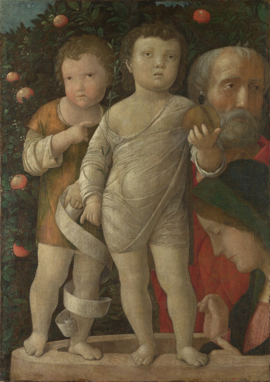 Święta Rodzina ze św. 1500 autorstwa Andrea Mantegna