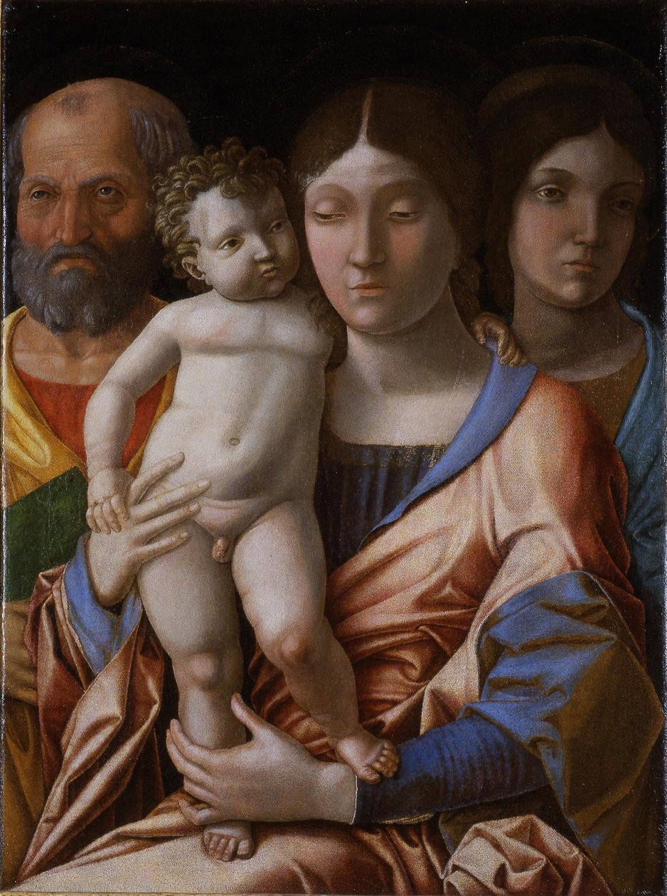Święta Rodzina ze świętym, 1495. autorstwa Andrea Mantegna