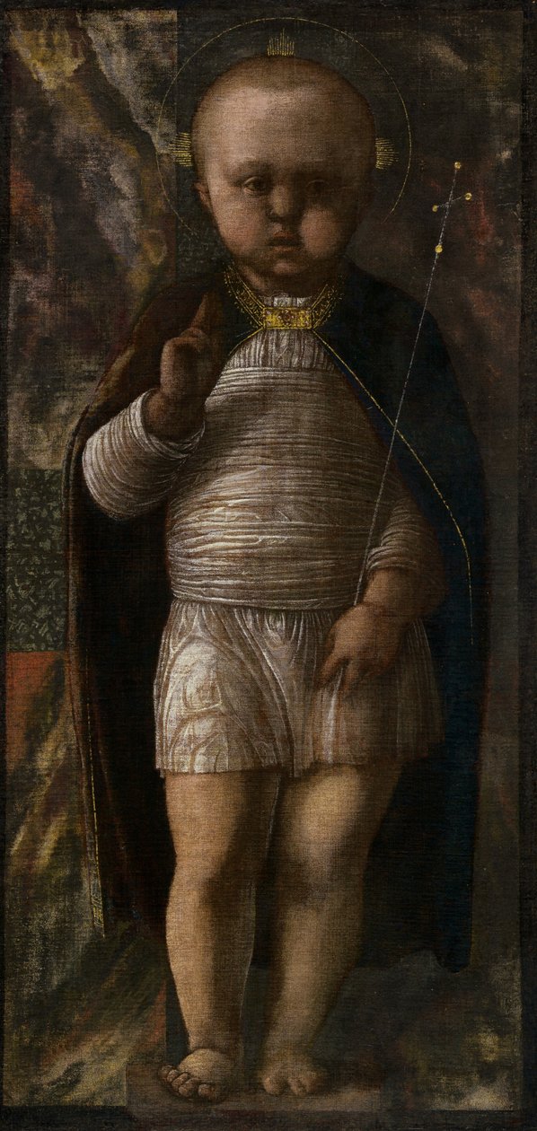 Dzieciątko Zbawiciel, c. 1460. autorstwa Andrea Mantegna
