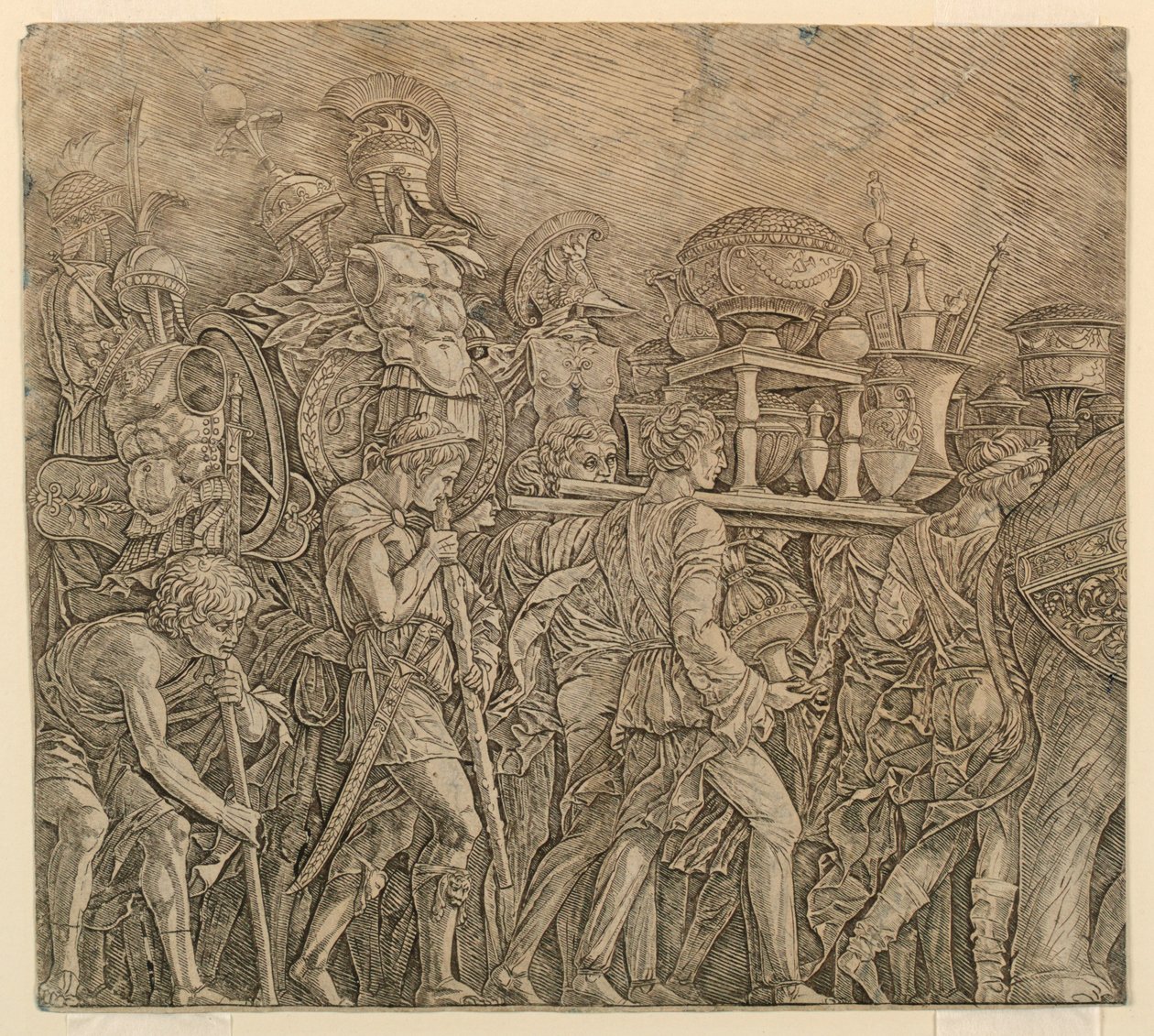 Triumf Cezara: nosiciele gorsetu autorstwa Andrea Mantegna
