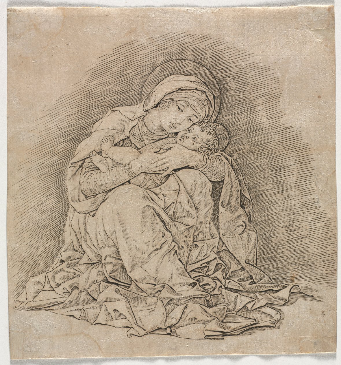 Dziewica z Dzieciątkiem, 1485-1491. autorstwa Andrea Mantegna