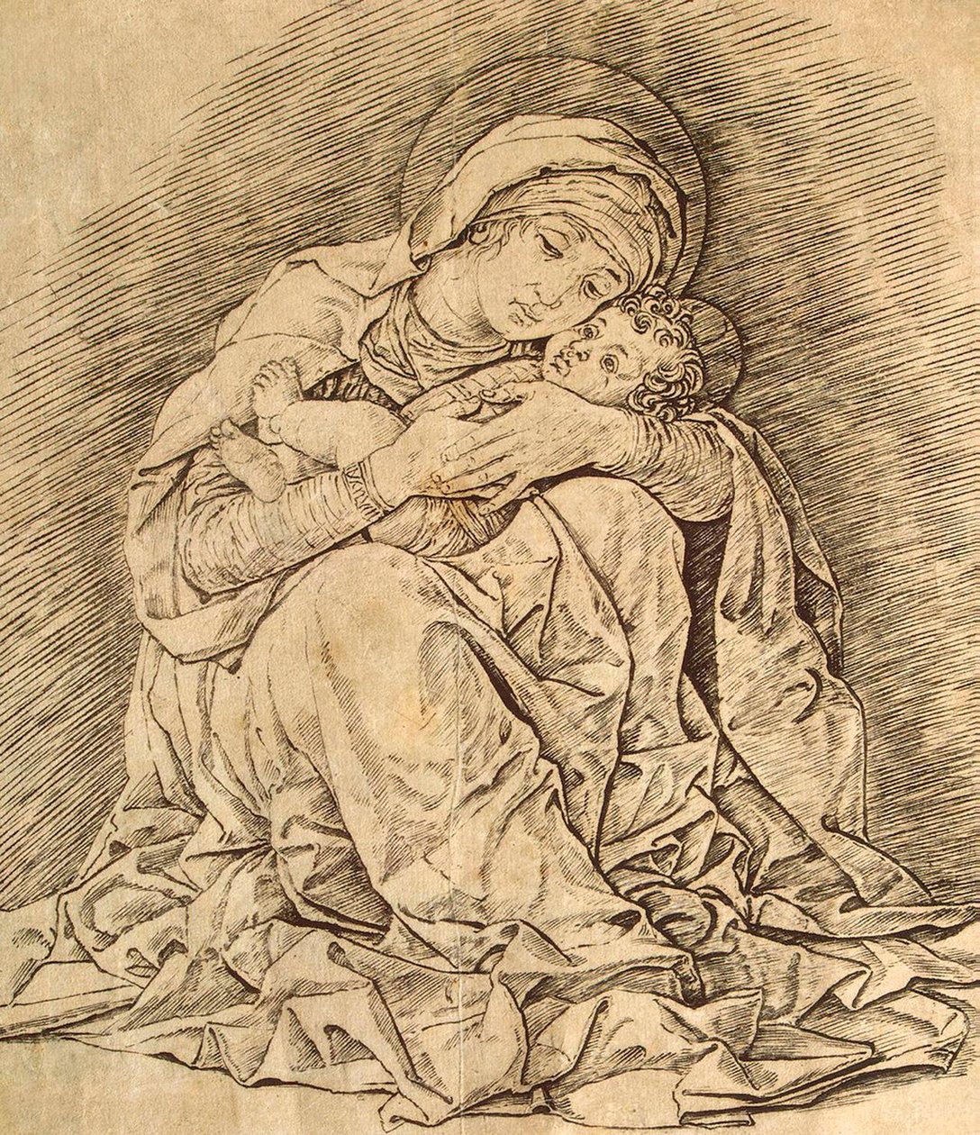 Dziewica i dziecko. autorstwa Andrea Mantegna
