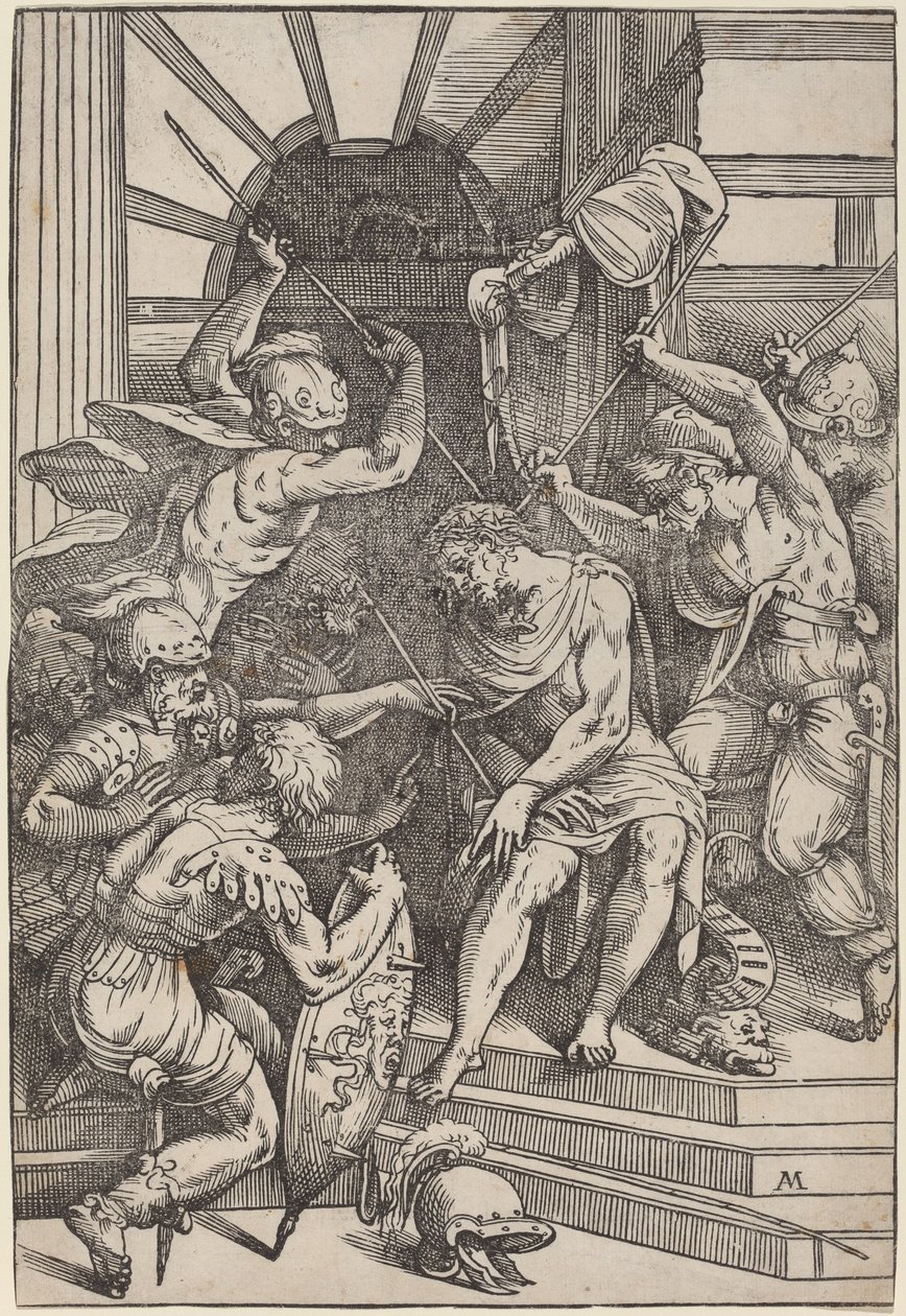 Chrystus ukoronowany cierniem autorstwa Andrea Meldolla, called Schiavone, after Titian