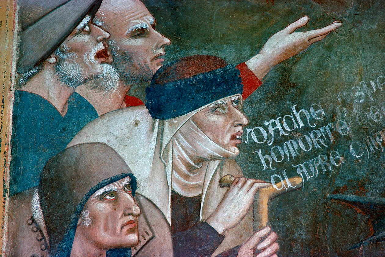 Fragment fresku ukazującego triumf śmierci, XIV w. autorstwa Andrea Orcagna