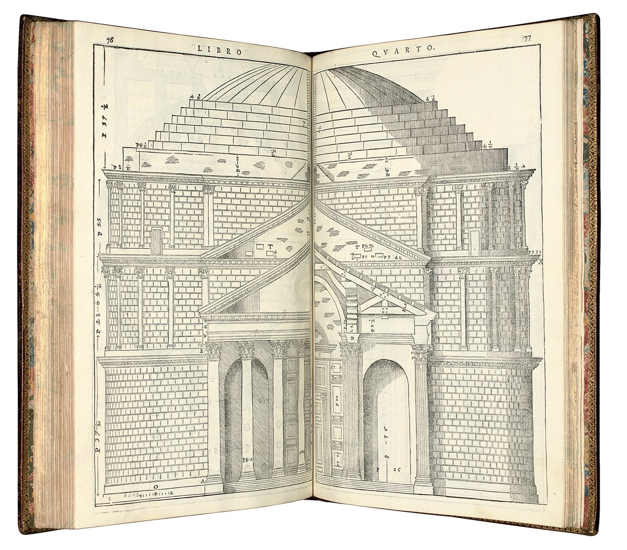 Dwa widoki Panteonu, 1570 autorstwa Andrea Palladio
