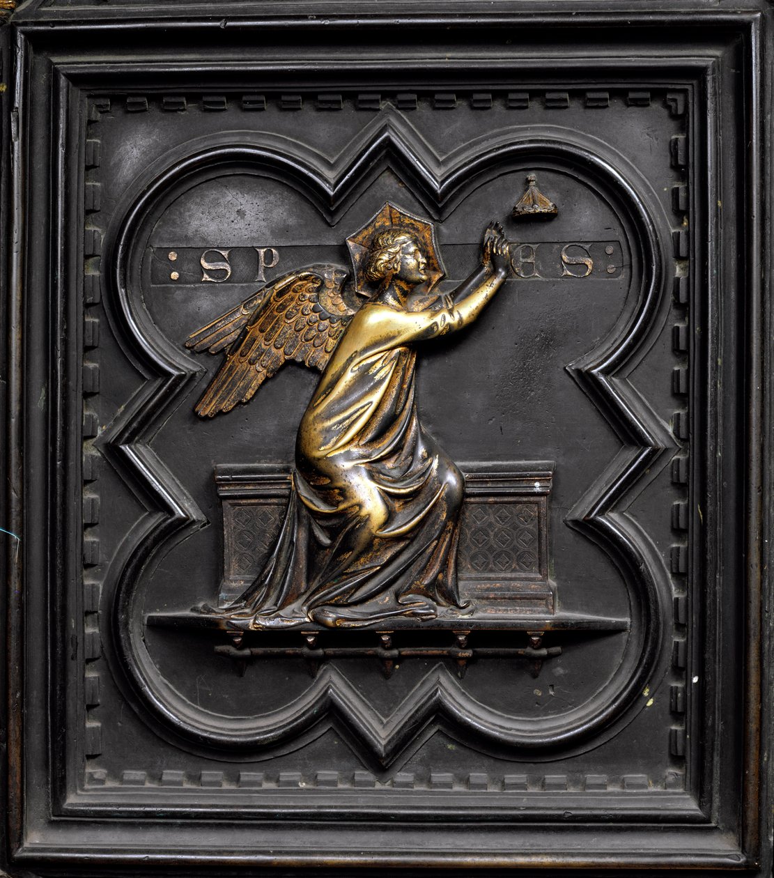 Nadzieja, panel A południowych drzwi baptysterium San Giovanni, 1336 (brąz) autorstwa Andrea Pisano