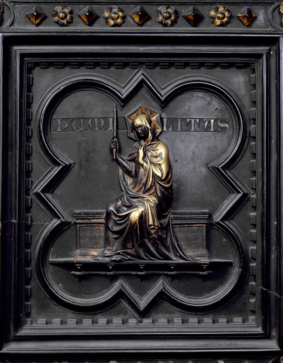 Pokora, panel D drzwi południowych baptysterium San Giovanni, 1336 (brąz) autorstwa Andrea Pisano