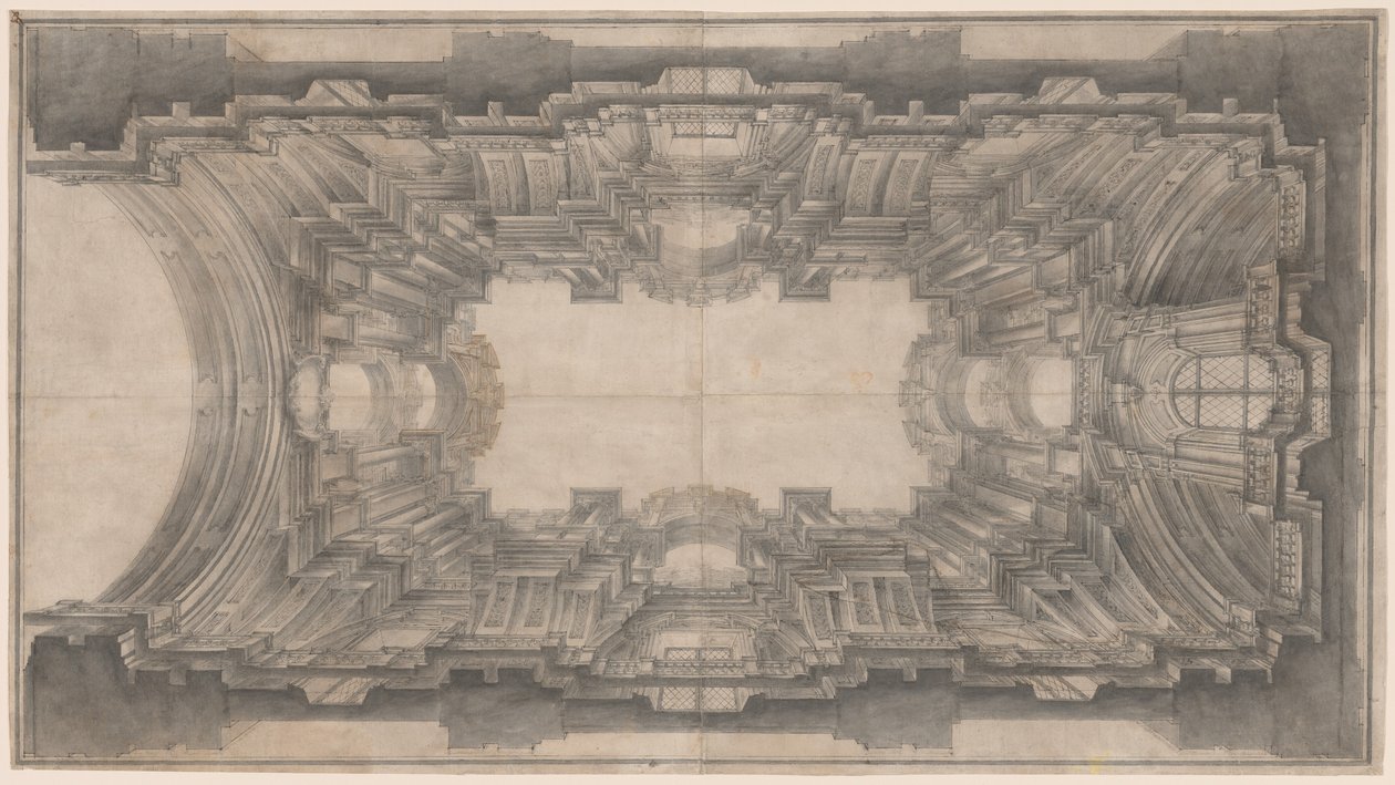 Iluzjonistyczna architektura dla krypty San Ignazio autorstwa Andrea Pozzo
