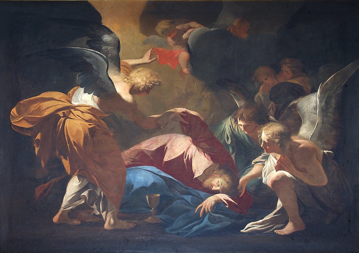 Jezus w ogrodzie Getsemane autorstwa Andrea Pozzo