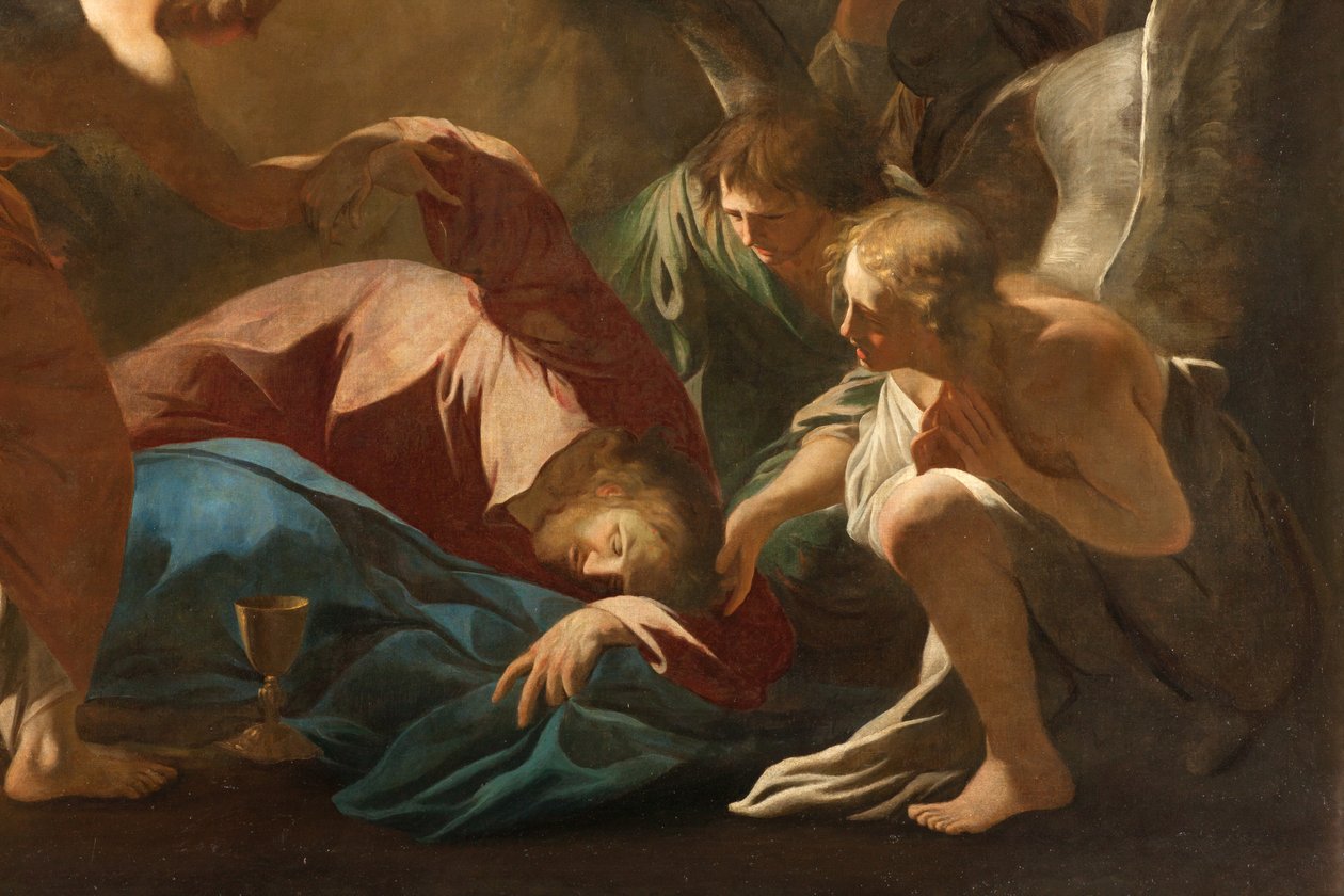 Mediolan, kościół San Francesco da Paola, Andrea Pozzo, Aniołowie wspierają Jezusa w Ogrójcu autorstwa Andrea Pozzo