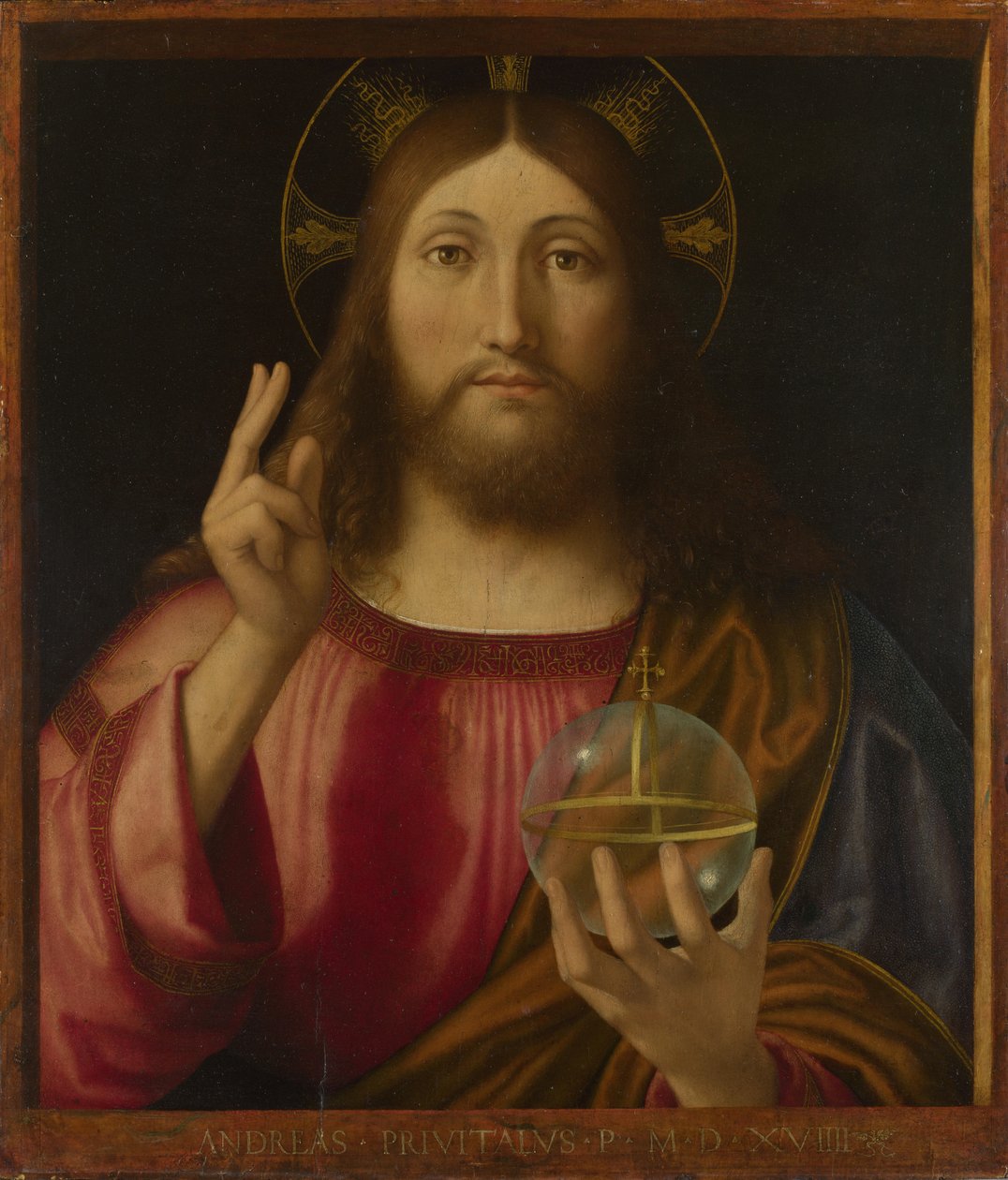 Salvator Mundi, 1519 autorstwa Andrea Previtali