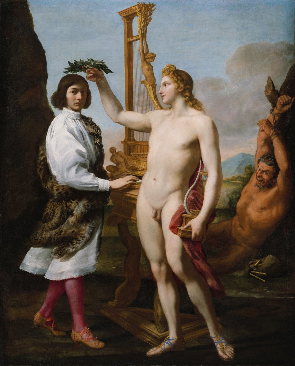 Marcantonio Pasqualini 1614-1691 Koronowany przez Apolla, 1641. autorstwa Andrea Sacchi