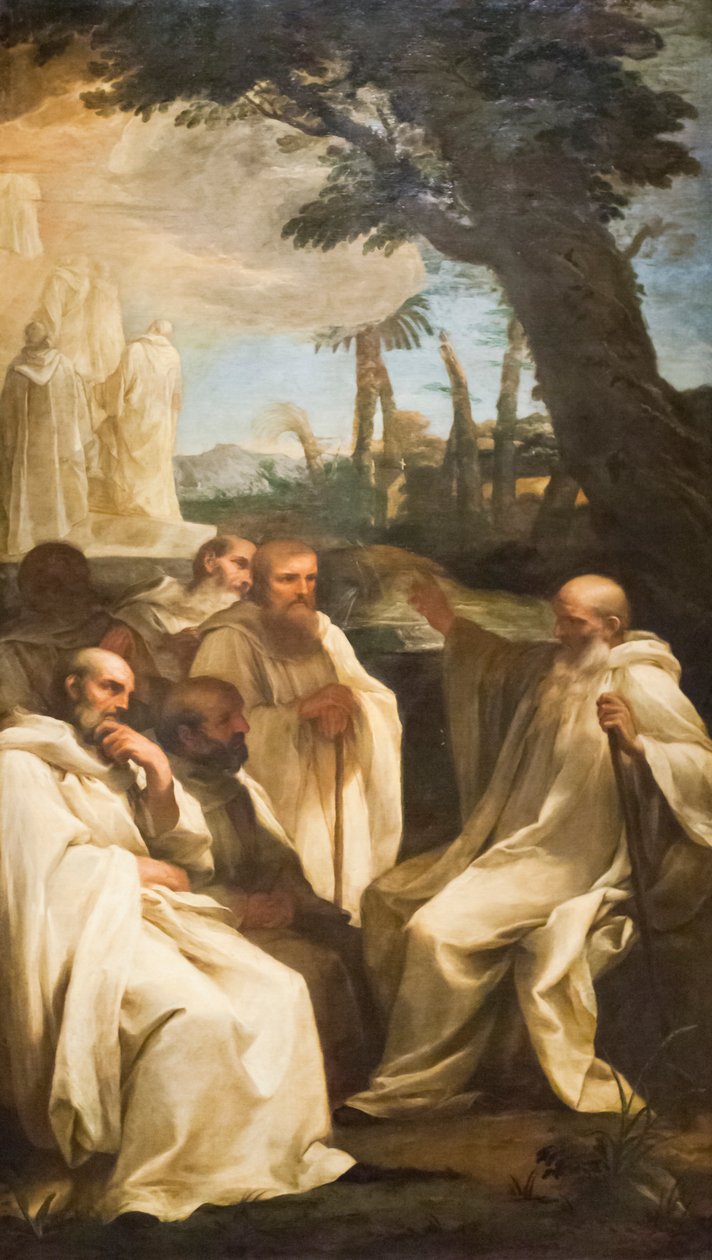 Wizja św. Romualda, ok. 1631 r. (olej na płótnie) autorstwa Andrea Sacchi