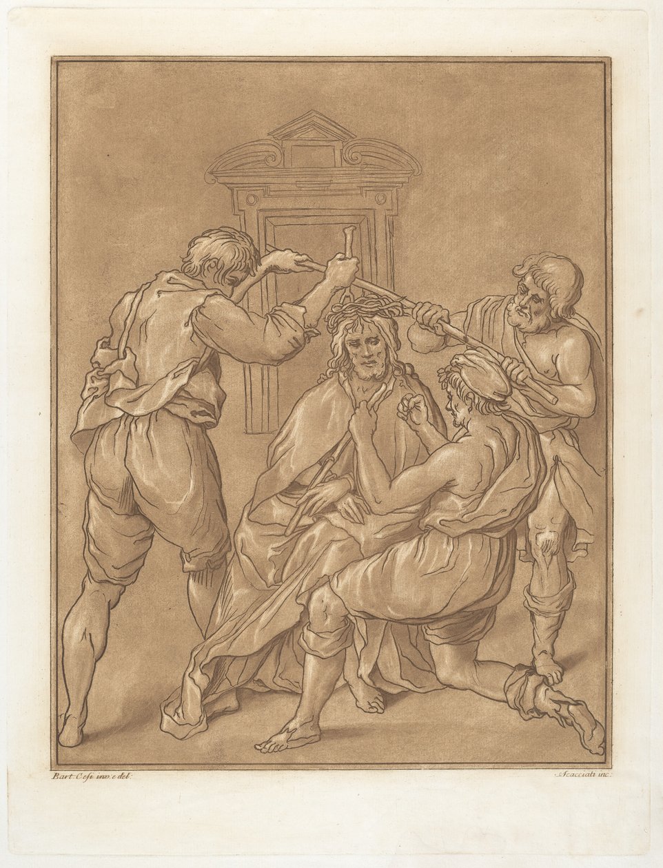 Chrystus ukoronowany cierniem autorstwa Andrea Scacciati after Bartolomeo Cesi