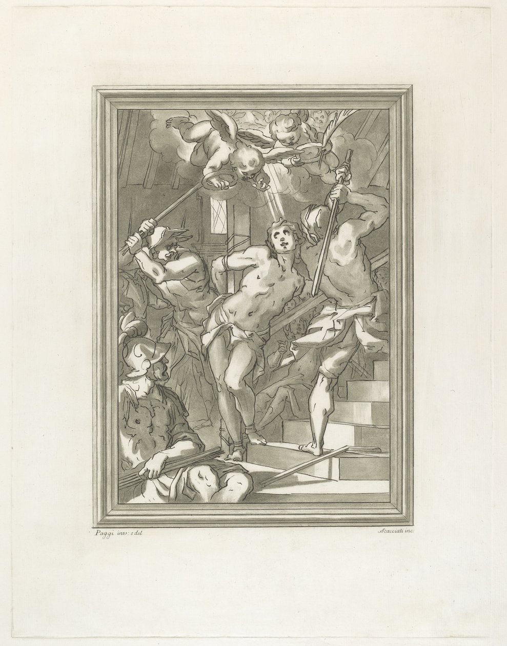 Biczowanie świętego autorstwa Andrea Scacciati after Giovanni Battista Paggi