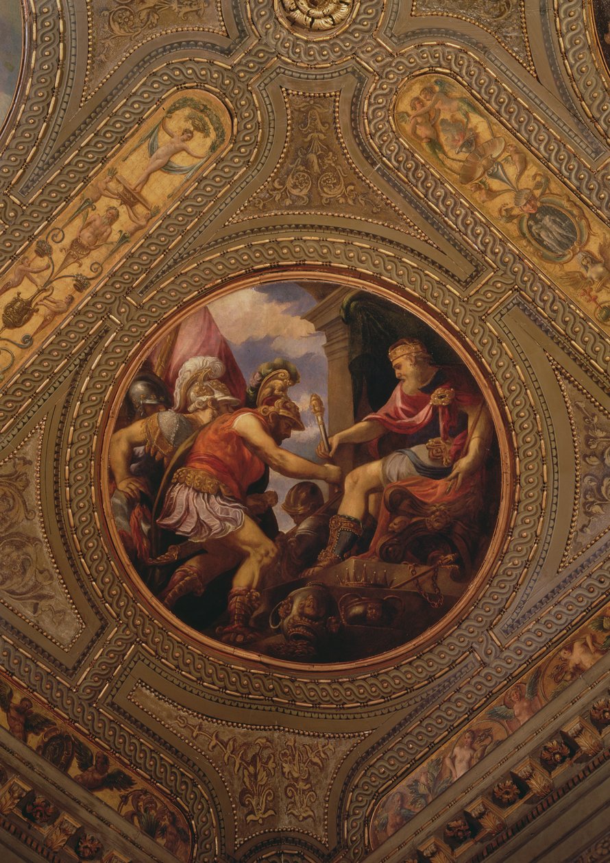 Alegoria Cesarstwa, ze stropu biblioteki, 1556 autorstwa Andrea Schiavone