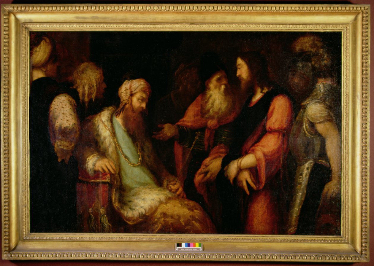 Chrystus przed Herodem, ok. 1558-62 autorstwa Andrea Schiavone
