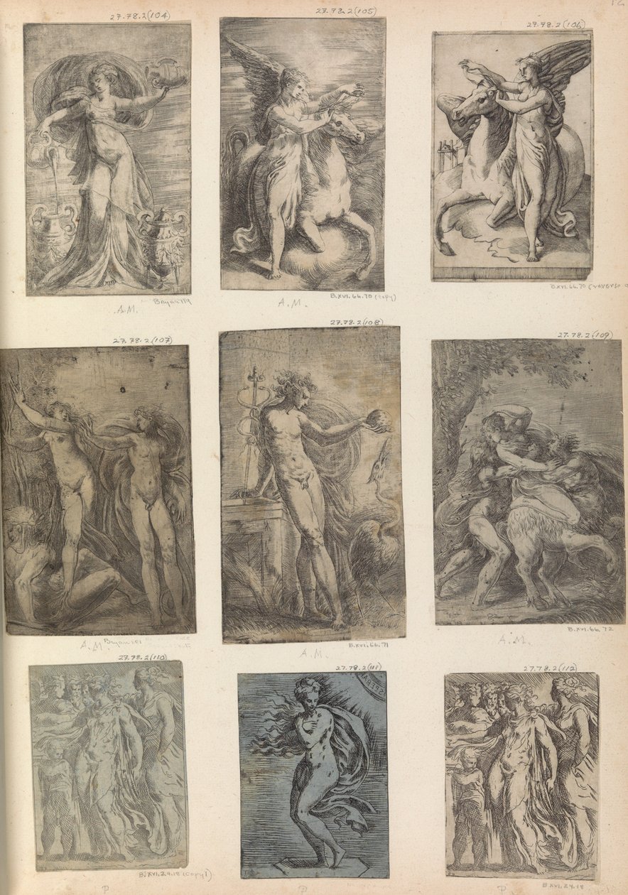 Herkules, Nessus porywający Deianirę, ca. 1540 autorstwa Andrea Schiavone