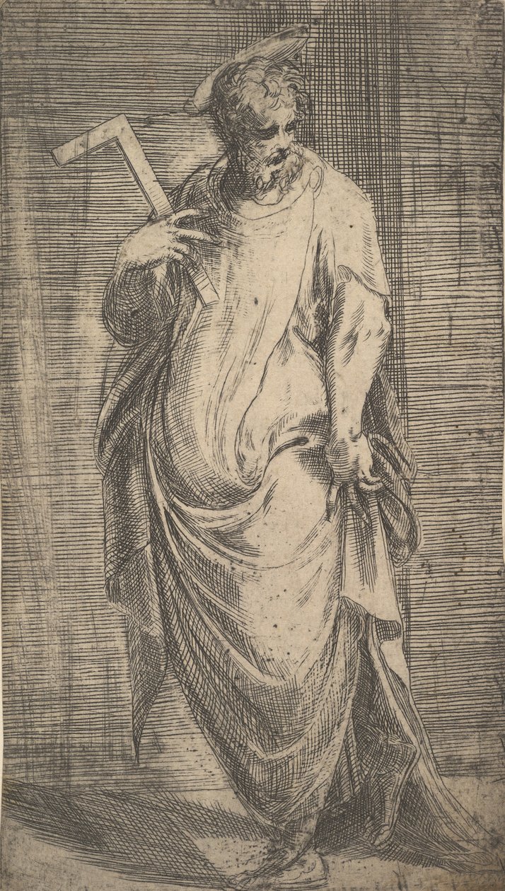 Św. Jakub Mniejszy od Chrystusa i Apostołów, ca. 1548-50. autorstwa Andrea Schiavone
