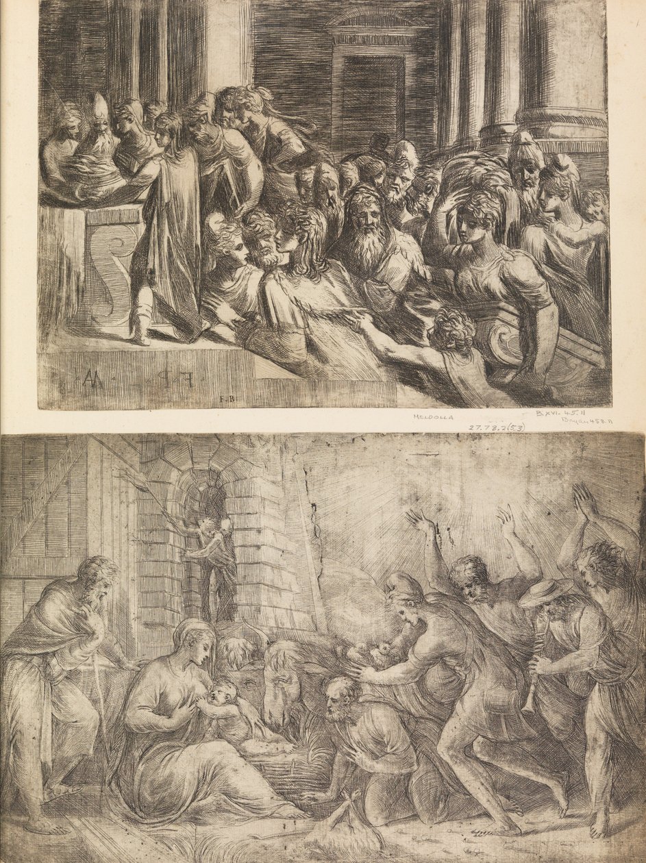 Narodzenia, ok. godz. 1558-60. autorstwa Andrea Schiavone