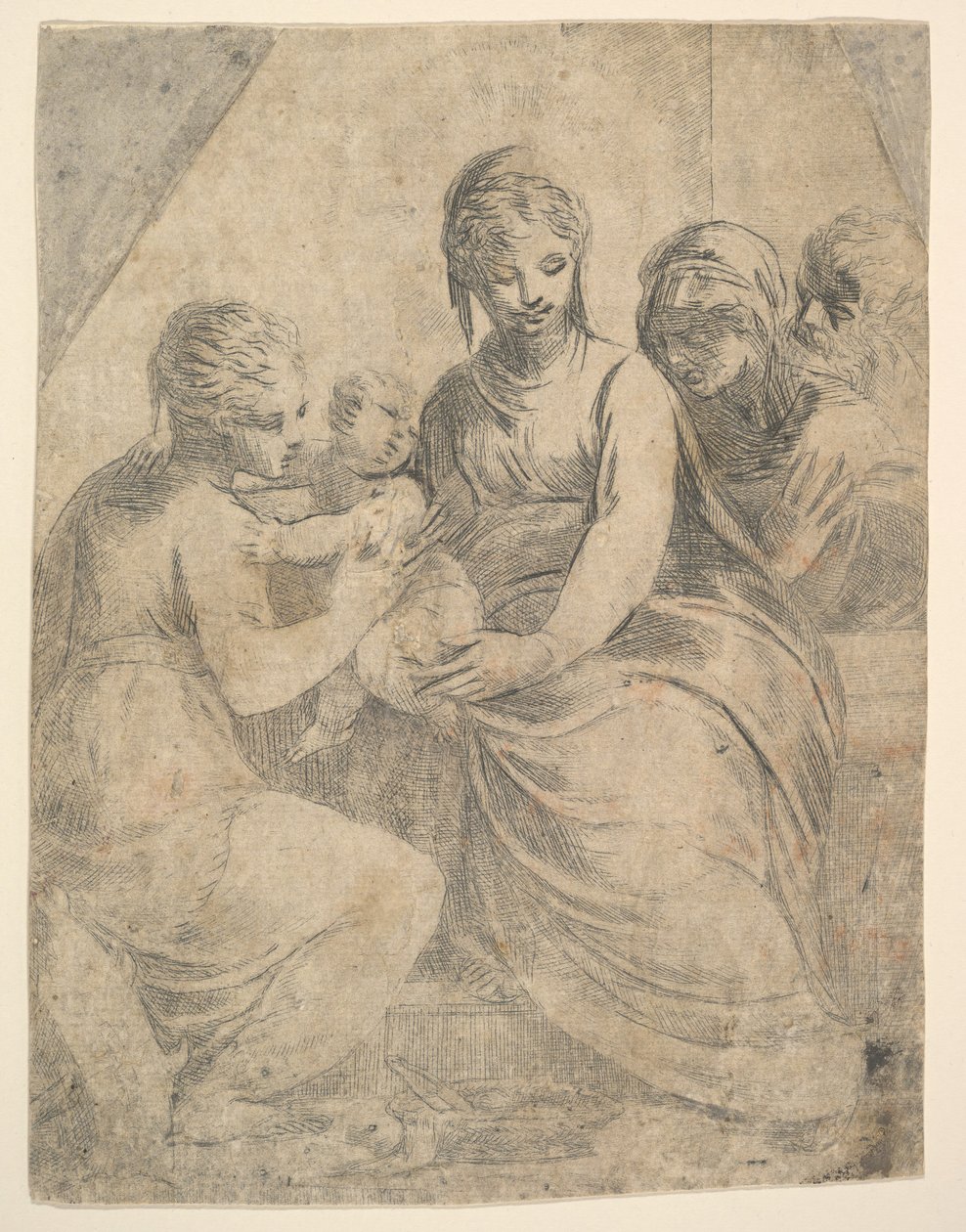 Dziewica z Dzieciątkiem w towarzystwie świętych, ok. godz. 1540-50. autorstwa Andrea Schiavone