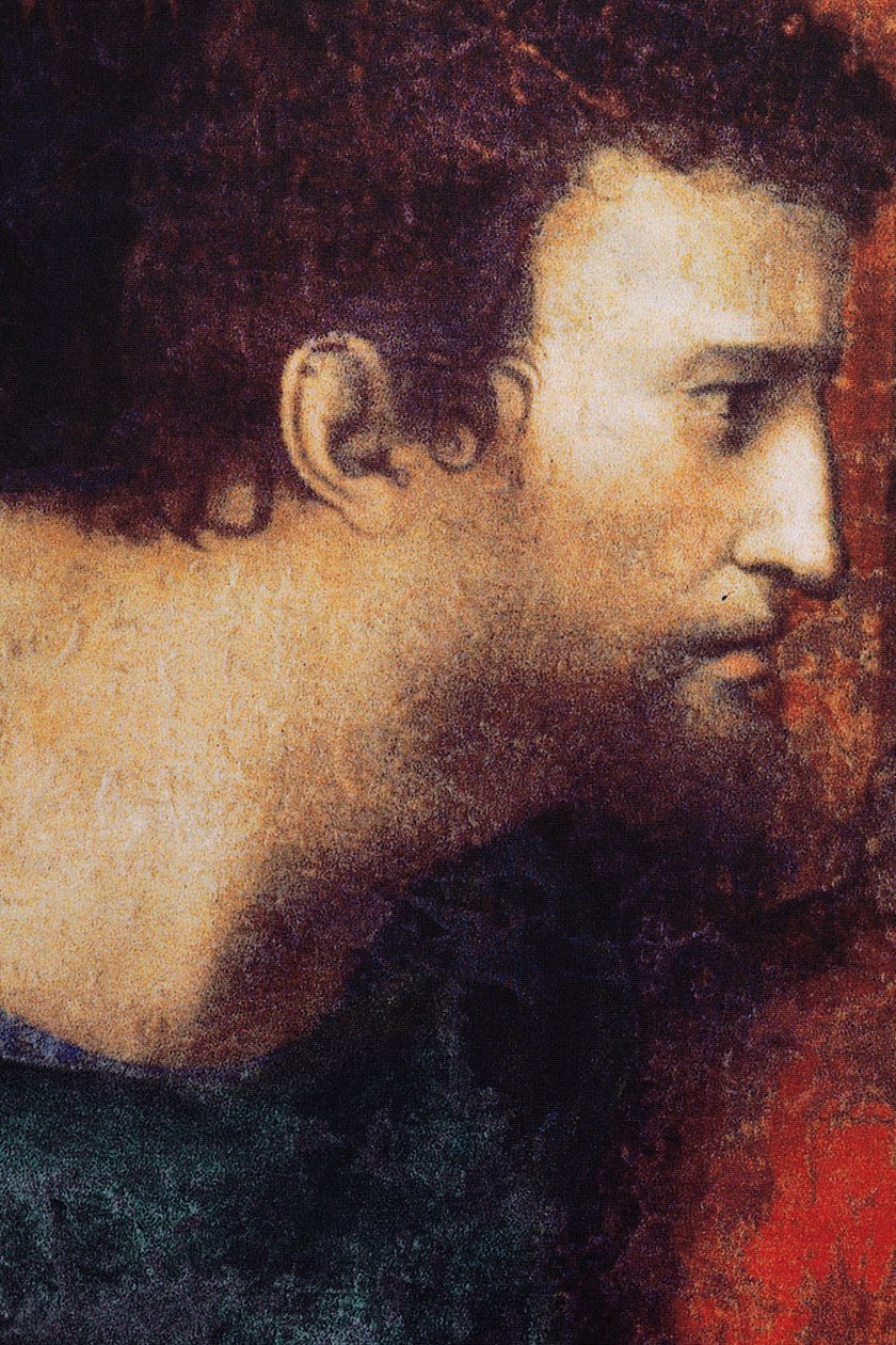 Opactwo (Opactwo Tongerlo). Obraz. Ostatnia Wieczerza. 1506-1507. Szczegół (obraz) autorstwa Andrea Solario