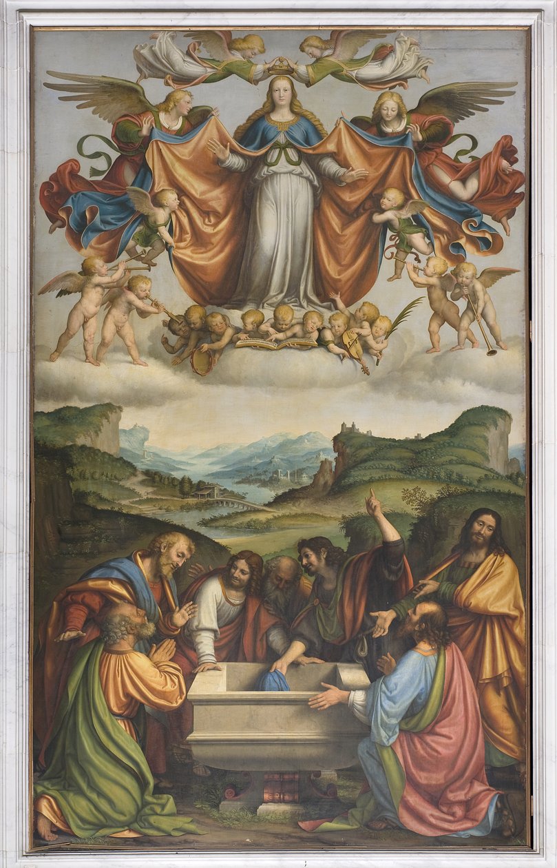 Wniebowzięcie Najświętszej Marii Panny, ok.1520 autorstwa Andrea Solario
