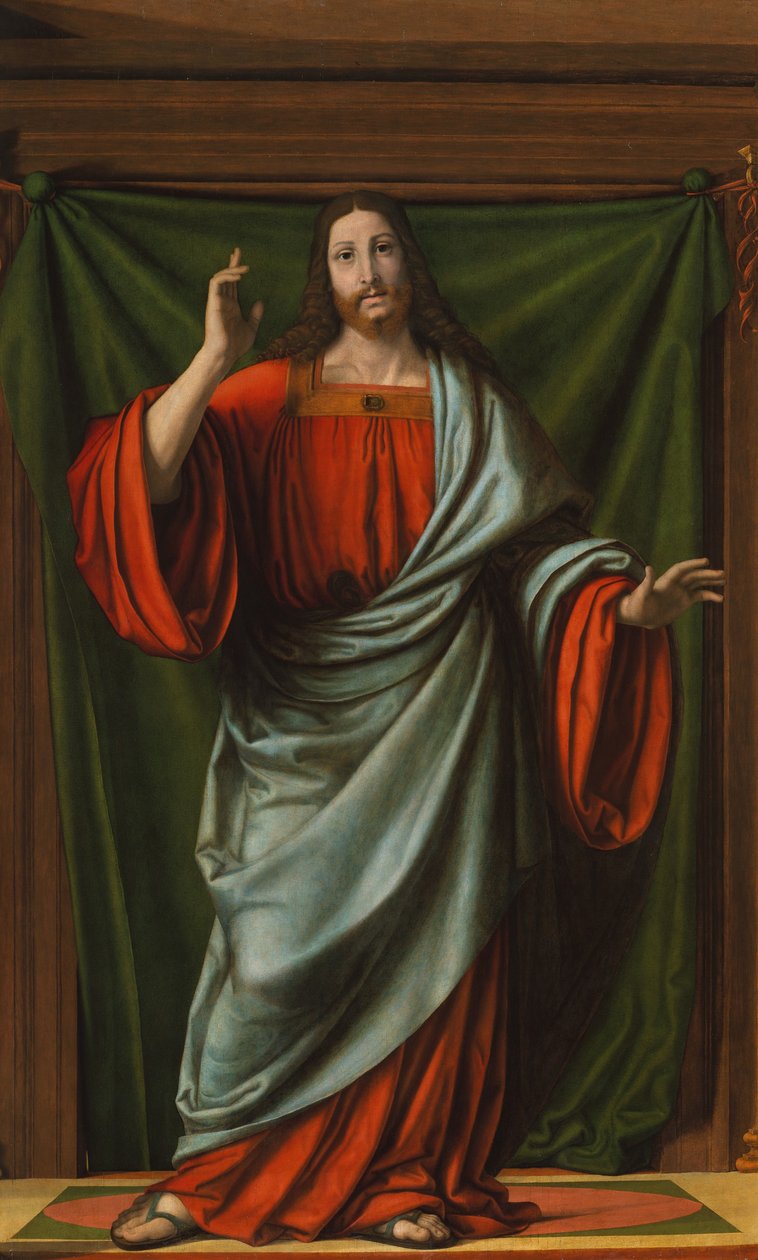 Błogosławieństwo Chrystusa, ok. 1520 (olej na drewnie) autorstwa Andrea Solario