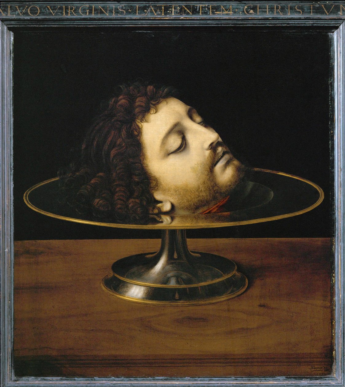 Tete de saint Jean-Baptiste - Głowa świętego Jana Chrzciciela ... autorstwa Andrea Solario