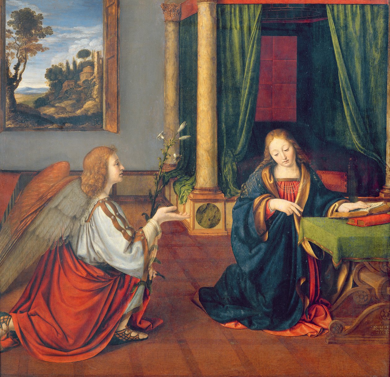 Zwiastowanie, 1506 autorstwa Andrea Solario