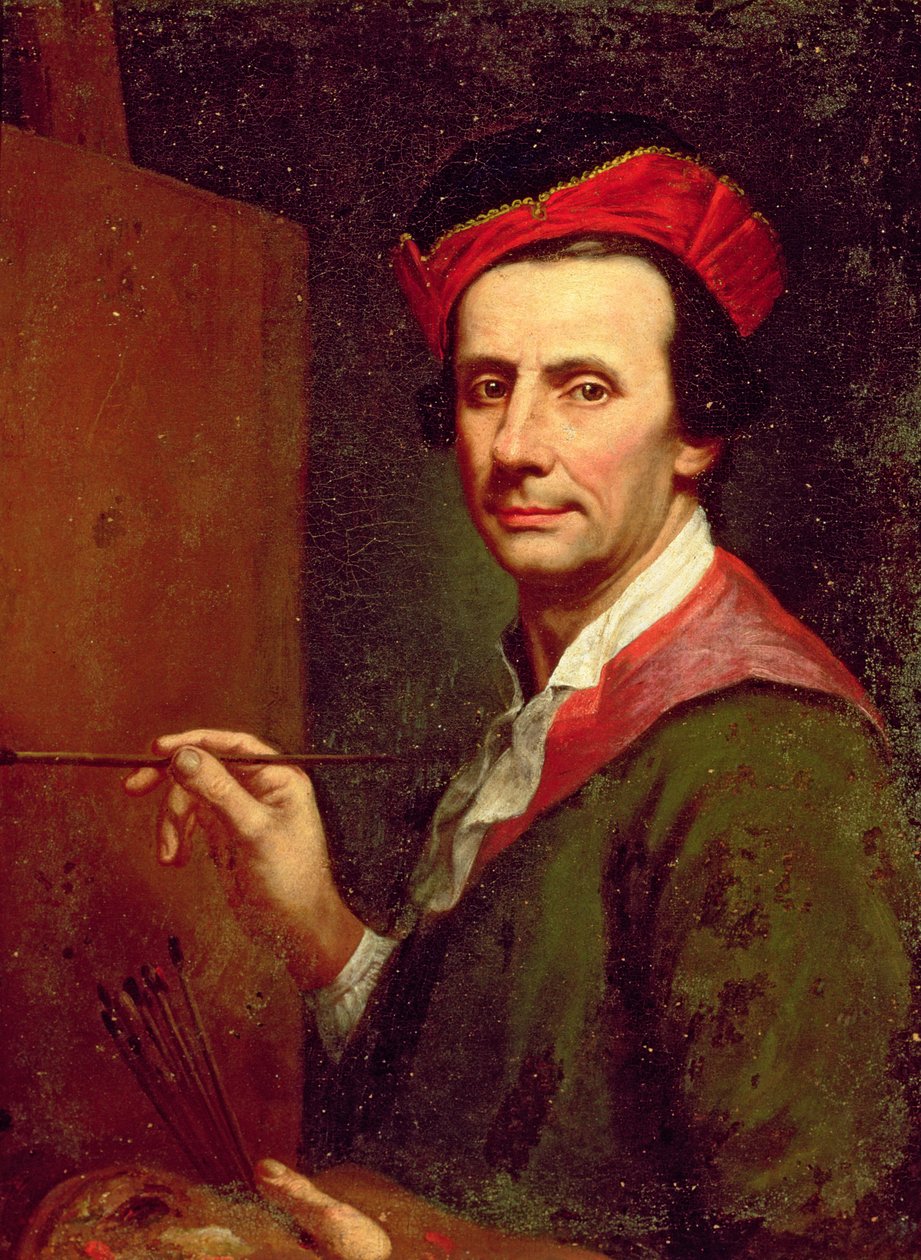 Artysta na sztalugach, ok. 1750 autorstwa Andrea Soldi