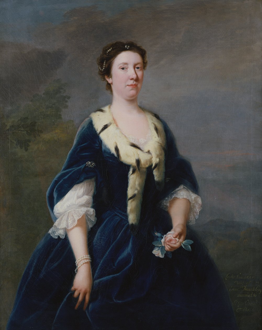 Portret Lady Oxenden (olej na płótnie) autorstwa Andrea Soldi