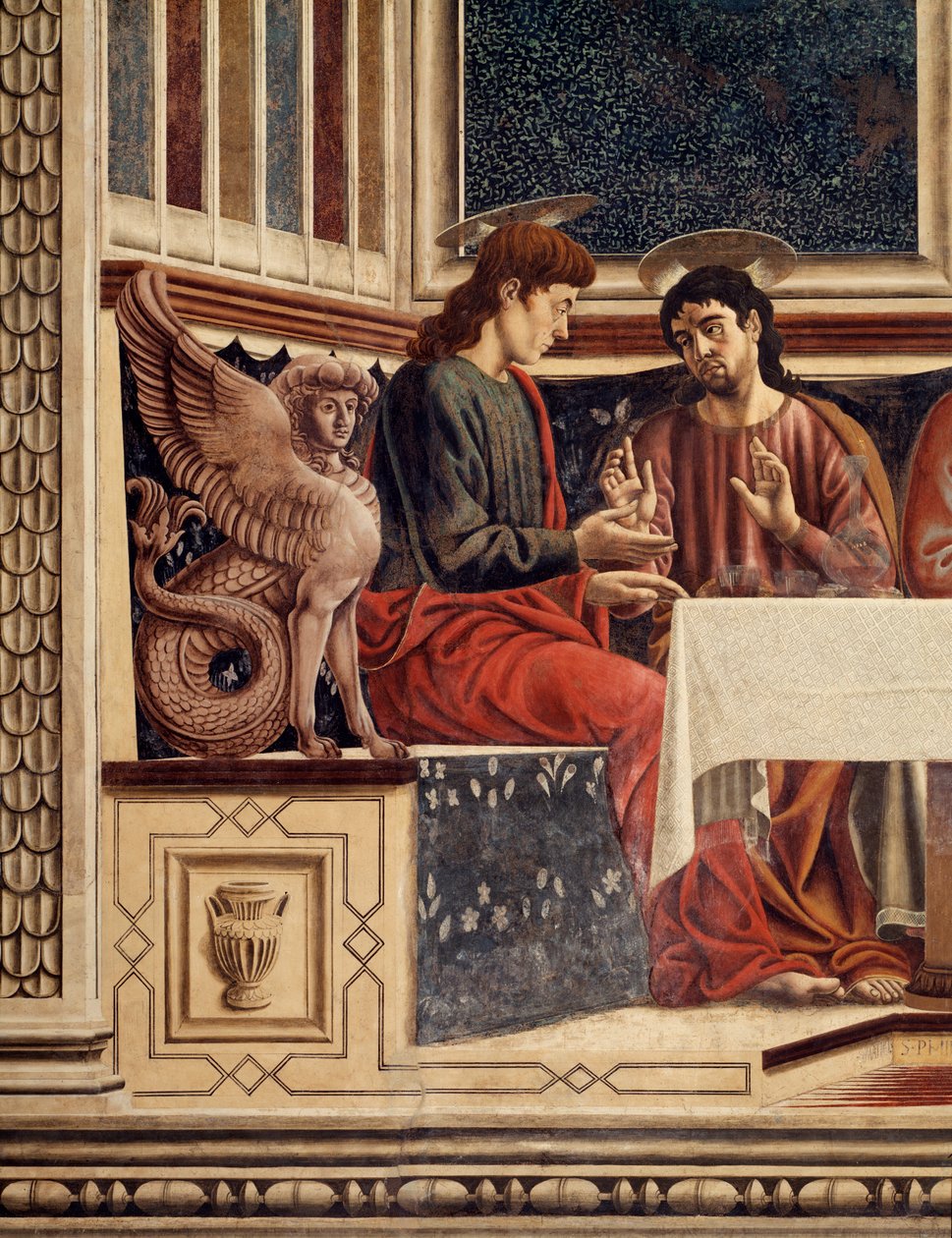 Ostatnia wieczerza, fragment Filipa i Mateusza (Fresco autorstwa Andrea del Castagno