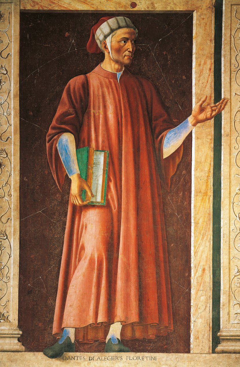Portret Dantego Alighieri (fresk) autorstwa Andrea del Castagno
